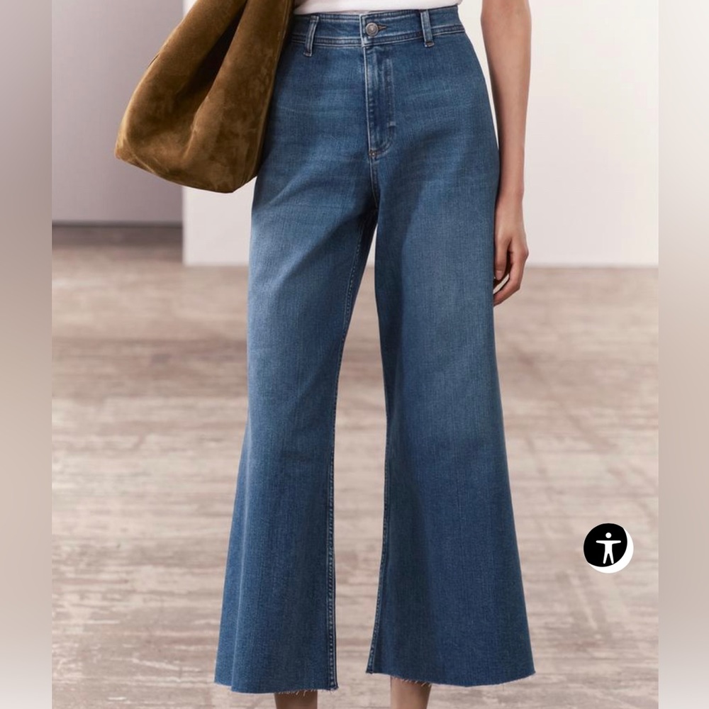 zara marine straight blue jeans